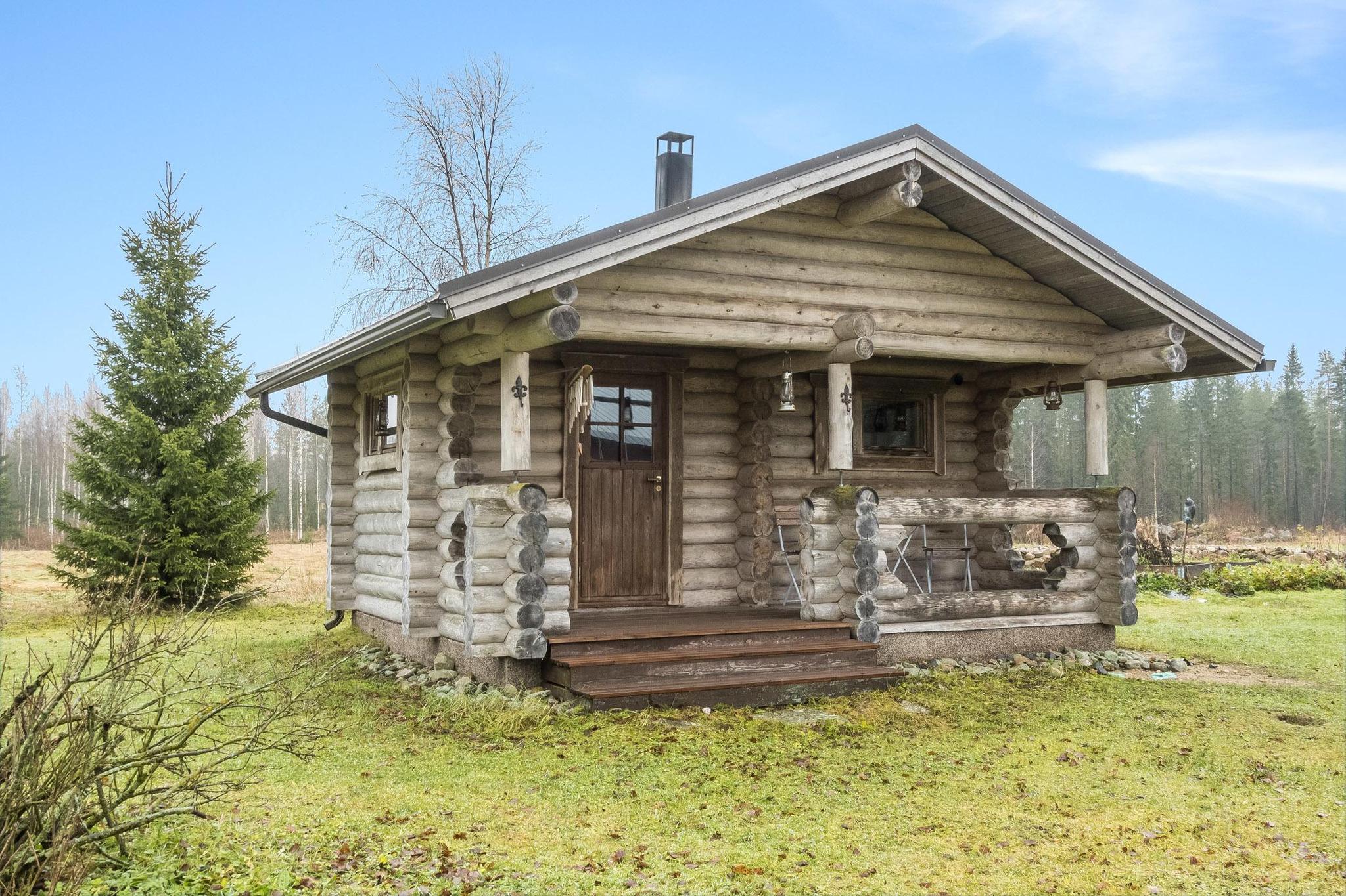 Exterior view of the secluded Backcountry Base in the lush forests of Kuhmo.