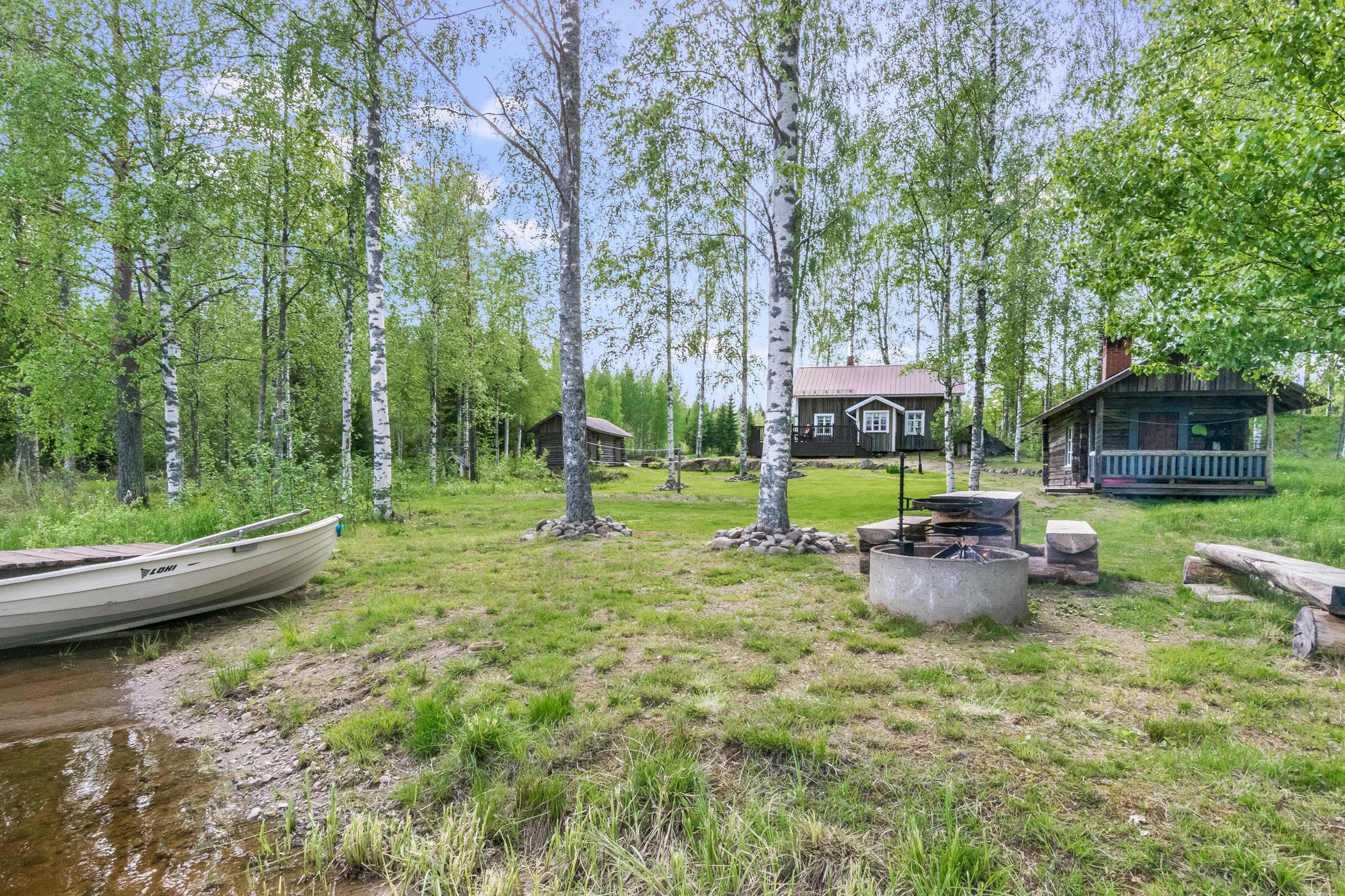 Panoramic shot of Hiskonhelmi nestled in the lush landscape of South Savo.