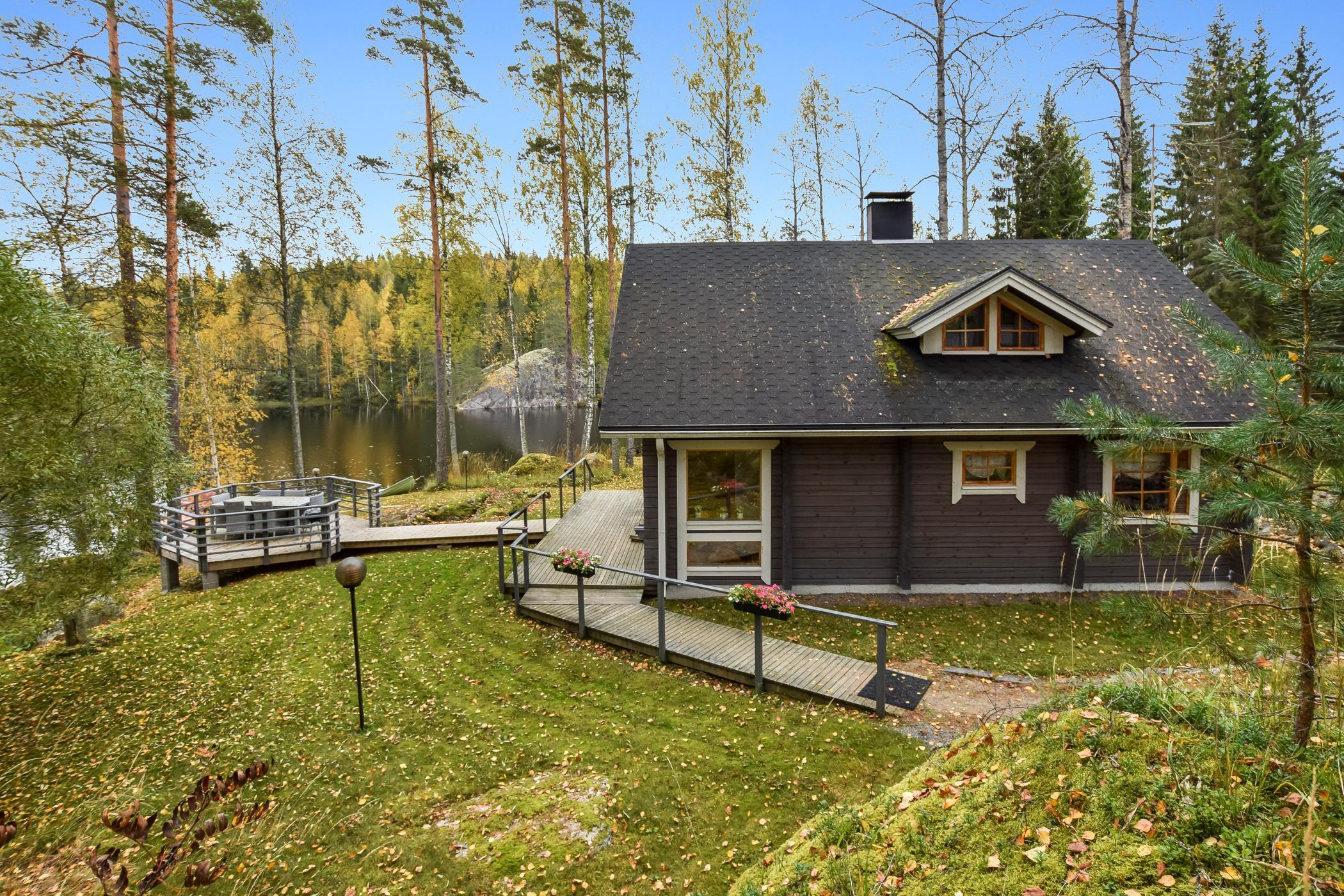 Scenic view of the forest near Mykkylä cottage.